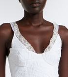 Shushu/Tong Crinkled cotton-blend minidress