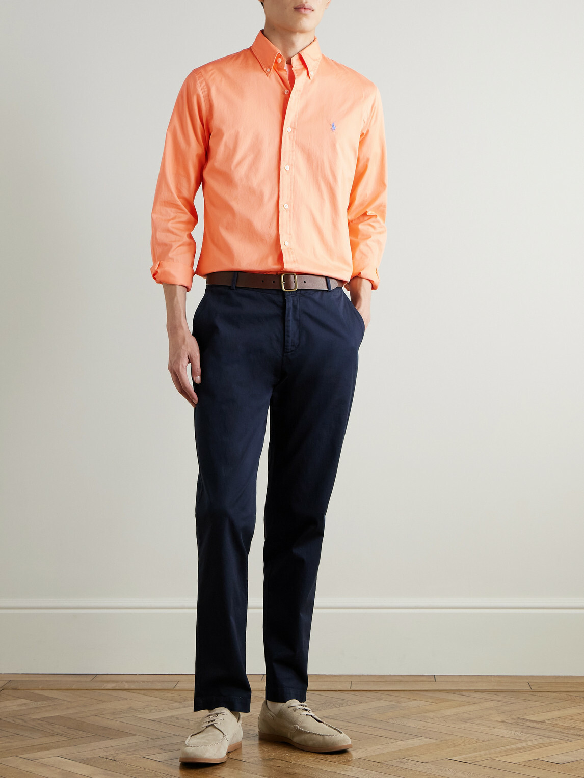 Polo Ralph Lauren - Logo-Embroidered Cotton Shirt - Orange
