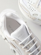 Raf Simons - Cylon-21 Suede-Trimmed Rubber Sneakers - White