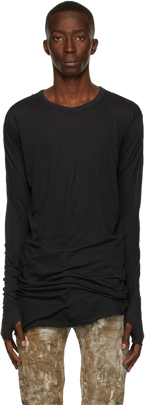 Photo: Boris Bidjan Saberi Black Jersey LS1 Long Sleeve T-Shirt