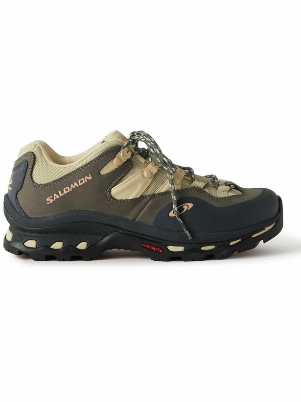 Photo: Salomon - XT-Quest 2 Nubuck, Mesh and Rubber Running Sneakers - Brown