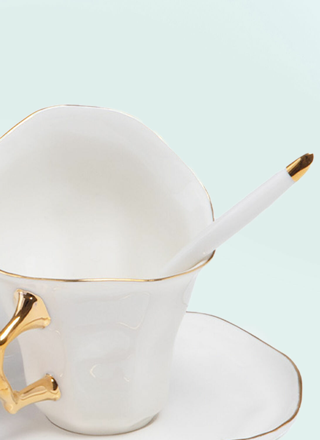 Seletti Meltdown Coffee Cup, Saucer And Spoon Set