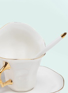 Seletti Meltdown Coffee Cup, Saucer And Spoon Set