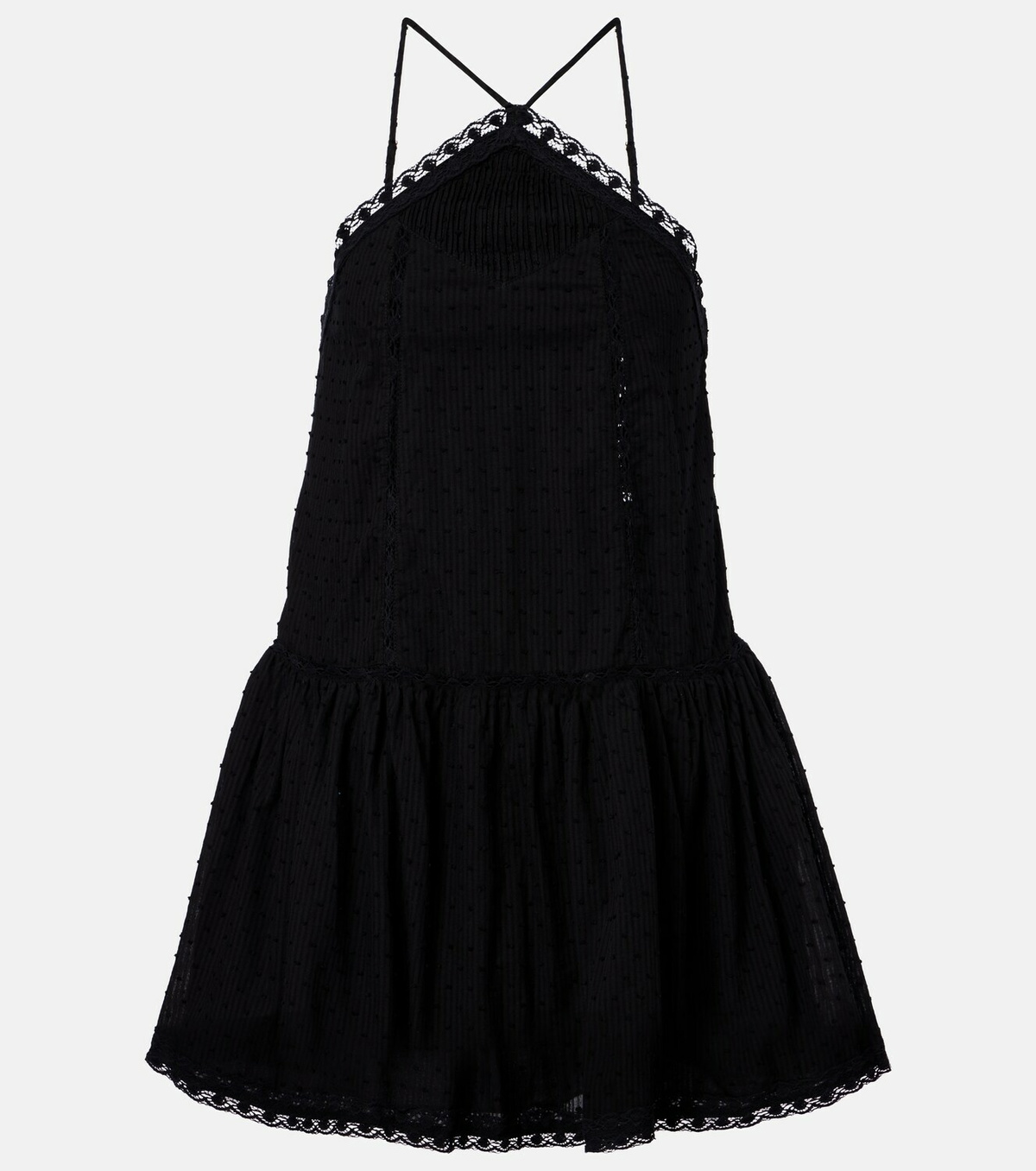 Poupette St Barth Nora crochet-trimmed cotton minidress