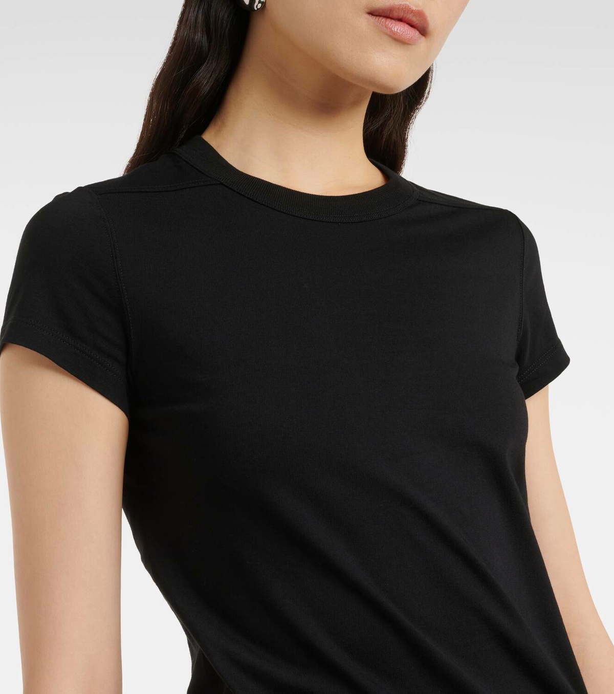 Tシャツ・カットソー RICK OWENS  Pocket cotton jersey T-shirt Pocket cotton jersey T-shirt in black - Rick Owens | Mytheresa