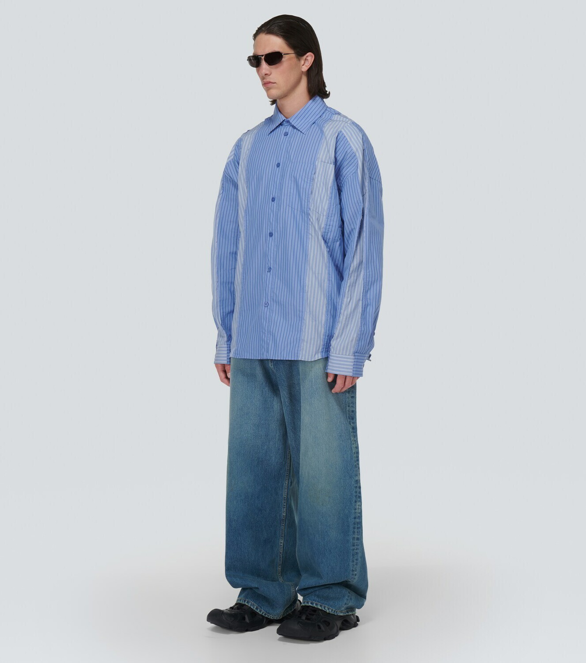 Balenciaga Striped cotton-blend shirt Balenciaga