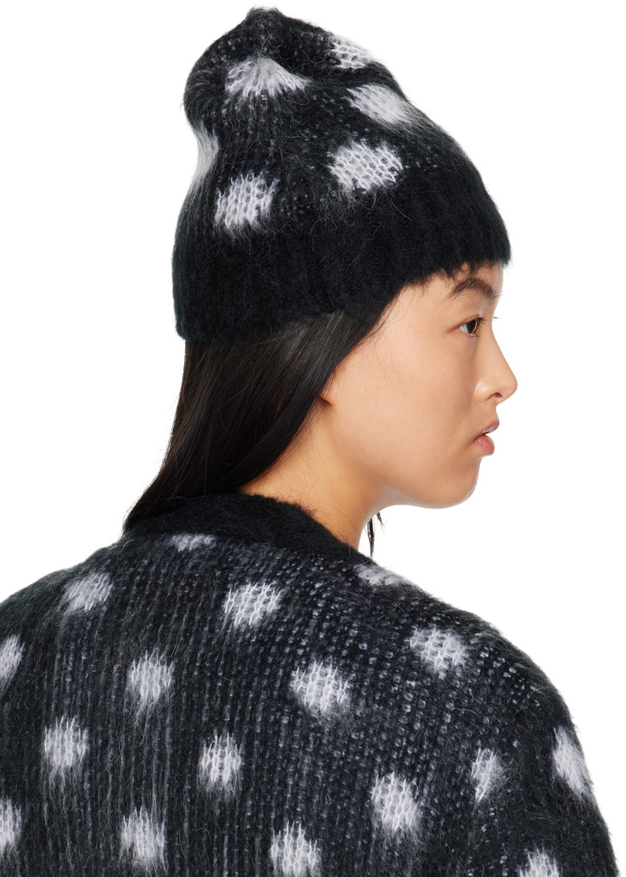 Marni Black & White Polka Dot Beanie