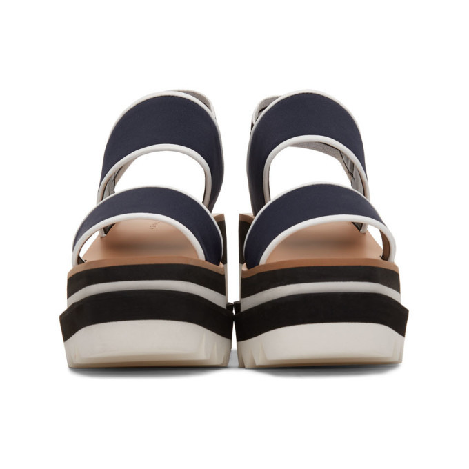 Stella McCartney Navy Platform Sporty Sandals Stella McCartney