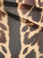 WEWOREWHAT Animal Print Scoop Neck Maxi Dress