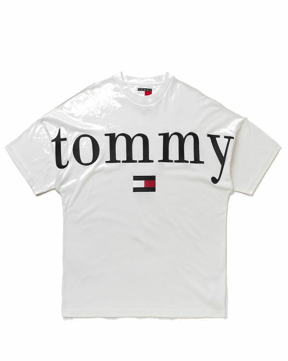 Photo: Tommy Jeans Split Hem Tommy Tee White - Mens - Shortsleeves