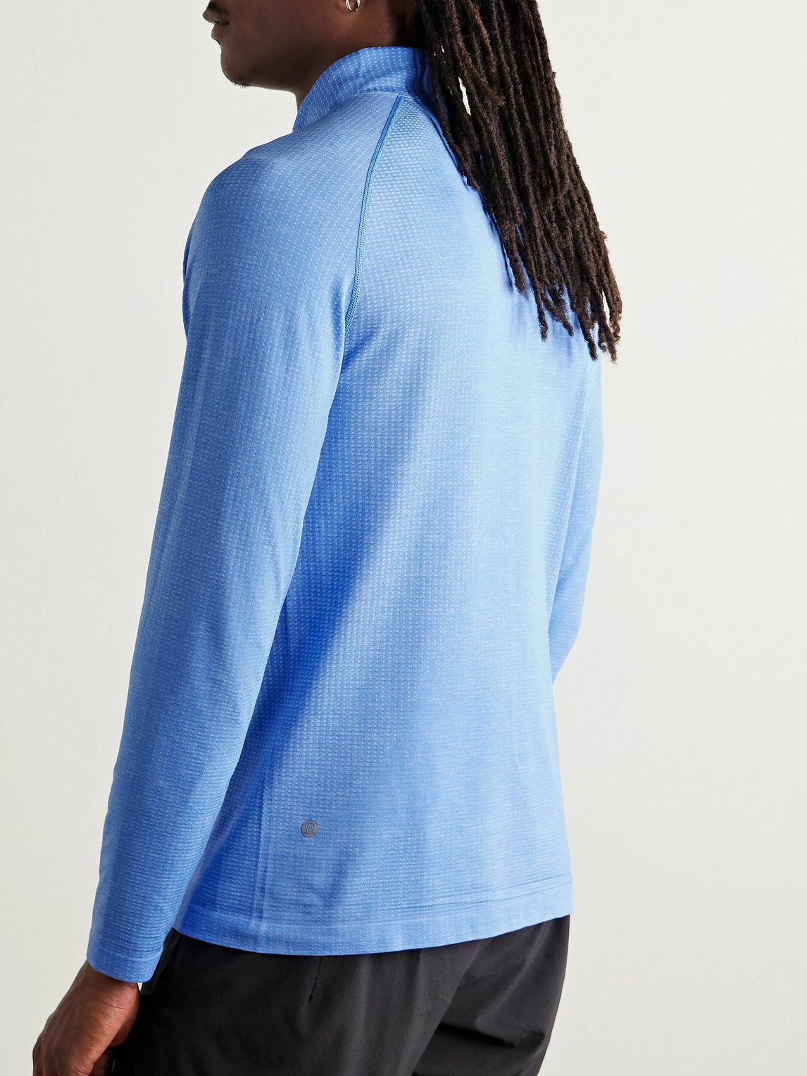 Lululemon - Metal Vent Tech Slim-Fit Stretch-Jersey Half-Zip Top - Blue