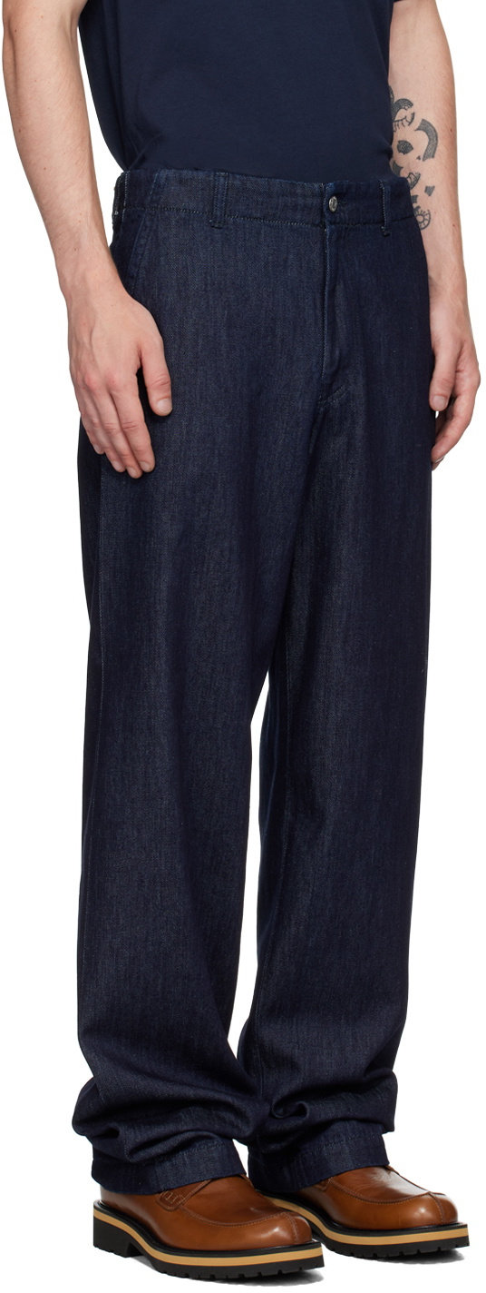 Dries Van Noten Navy Straight-Leg Jeans Dries Van Noten