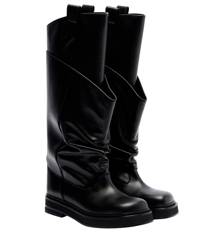 Photo: The Attico Passeggiata leather combat boots