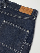 KENZO - Monkey Straight-Leg Cargo Jeans - Blue