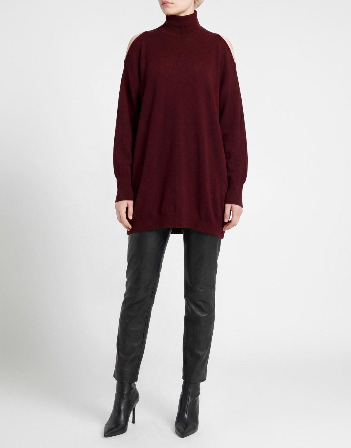 Roberto Collina Womens Turtleneck Burgundy