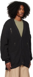 A. A. Spectrum Black Distressed Cardigan