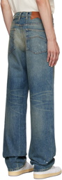 Rhude Indigo Wide-Leg Jeans