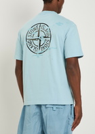 Stone Island Logo-print Cotton T-shirt Blue