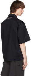 UNIFORME Navy Boxy Bowling Shirt