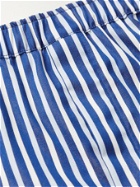 DEREK ROSE - Wellington 52 Striped Cotton Boxer Shorts - Blue