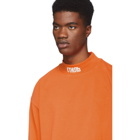 Heron Preston Orange Turtleneck Style Long Sleeve T-Shirt