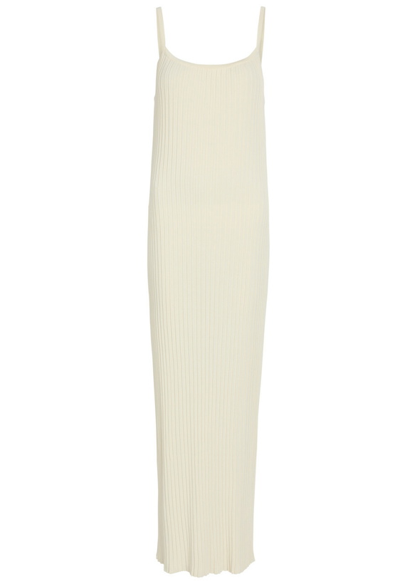 Photo: Giuliva Heritage Lizzie Ribbed-knit Maxi Dress Ivory
