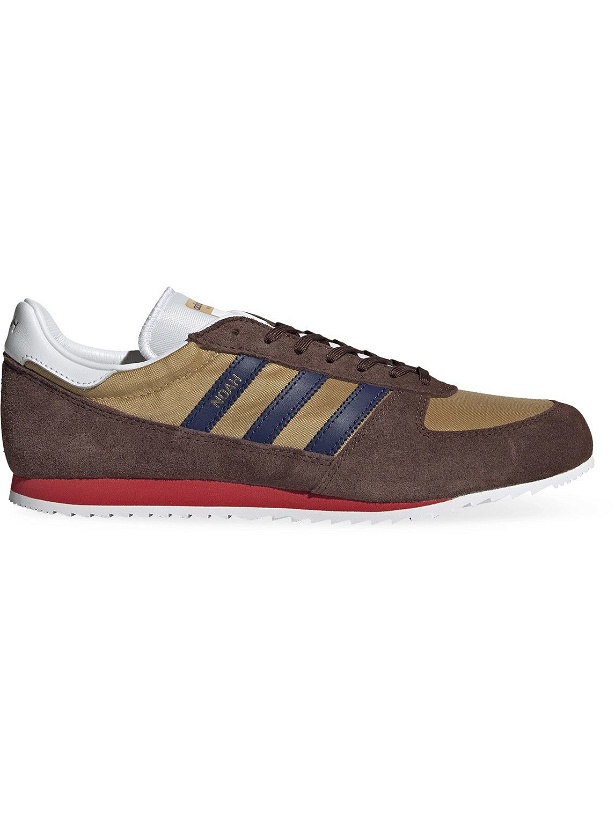 Photo: adidas Consortium - Noah Vintage Runner Leather-Trimmed Mesh and Suede Sneakers - Brown