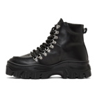 MSGM Black Chunky Lace-Up Boots