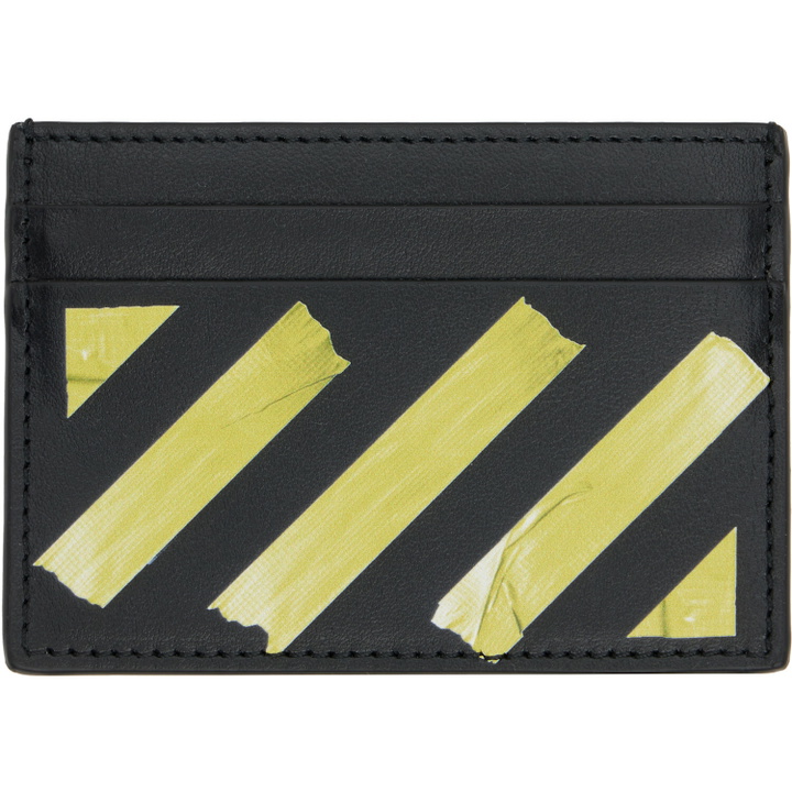 Photo: Off-White Black Diag Tape Card Holder