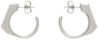 MM6 Maison Margiela Silver Metal Chiseled Earrings