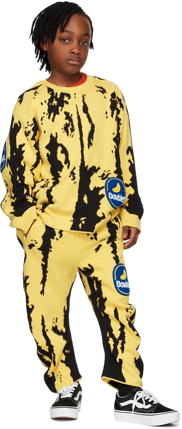 Doublet Kids Yellow & Black Banana Lounge Pants Doublet