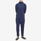 Homme Plissé Issey Miyake Men's Long Sleeve Pleated Roll Neck in Nocturne Navy