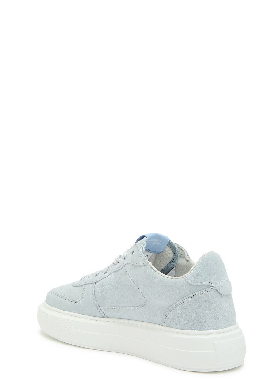 Cleens Court Panelled Suede Sneakers Blue