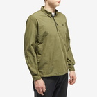 C.P. Company Men's Lens Detail Ripstop Quarter Zip Shirt in Bronze Green