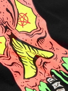 Wacko Maria - Neck Face Logo-Embroidered Printed Cotton-Jersey T-Shirt - Black