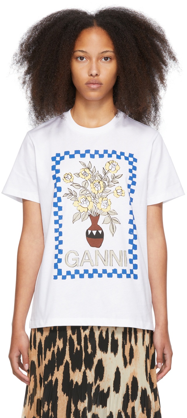 Ganni Embracing Venus T-shirt in White