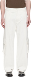 Still Kelly White Cotton Canvas Cargo Pants