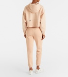 Adidas by Stella McCartney Cropped cotton-blend hoodie
