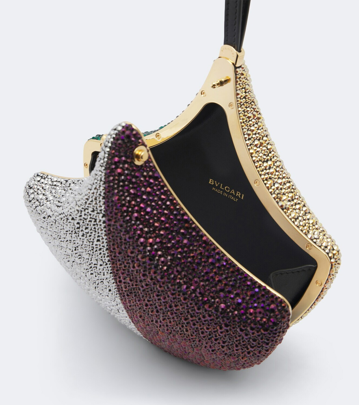Bvlgari Ginkgo crystal-embellished clutch