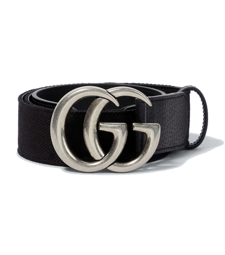 Photo: Gucci - Leather belt with Double G buckle