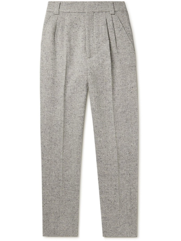 Photo: Fear of God - Straight-Leg Pleated Donegal Wool-Tweed Trousers - Gray