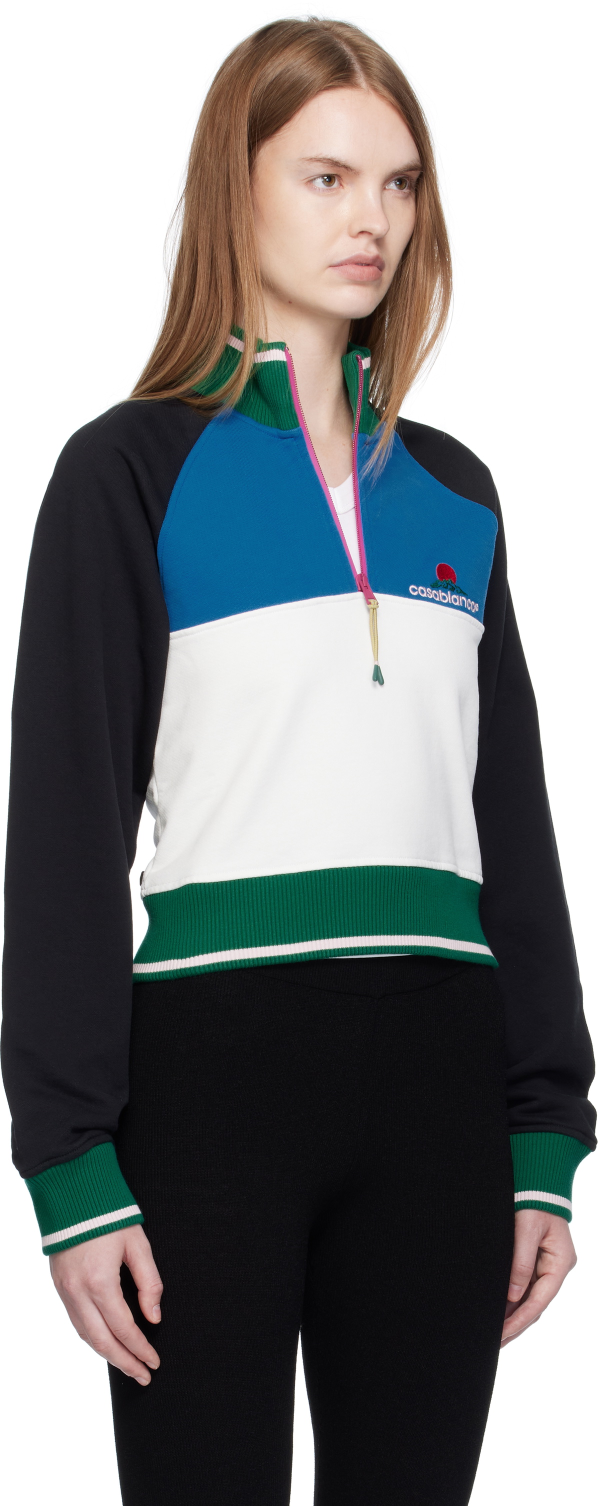 Casablanca Multicolor Quarter Zip Colorblock Sweatshirt