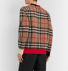 Burberry - Checked Merino Wool-Blend Sweater - Brown