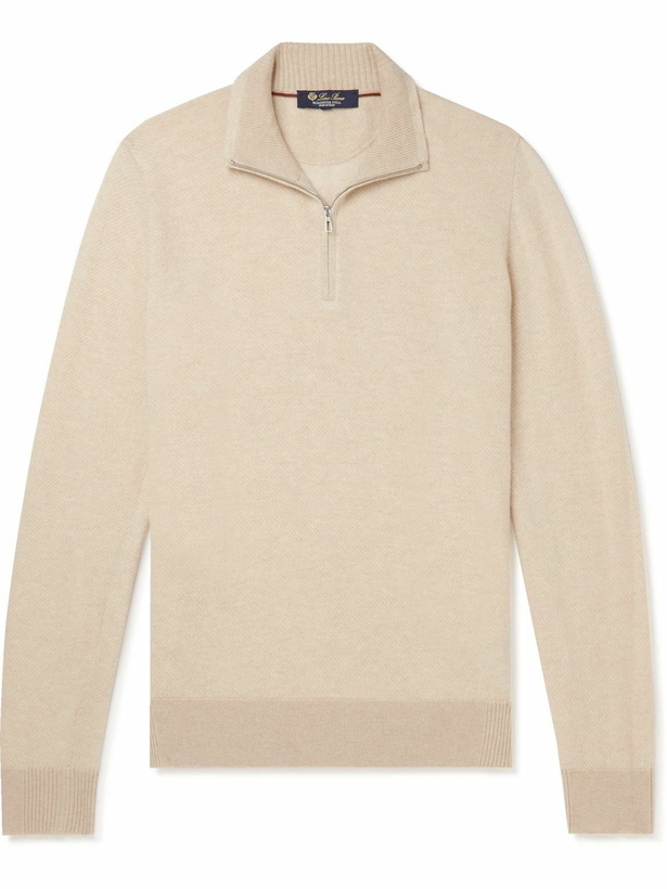 Photo: Loro Piana - Slim-Fit Cashmere Half-Zip Sweater - Neutrals