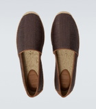 Brunello Cucinelli Leather-trimmed espadrilles