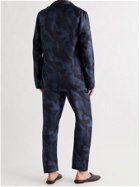 ERMENEGILDO ZEGNA - Printed Silk-Satin Pyjama Set - Blue