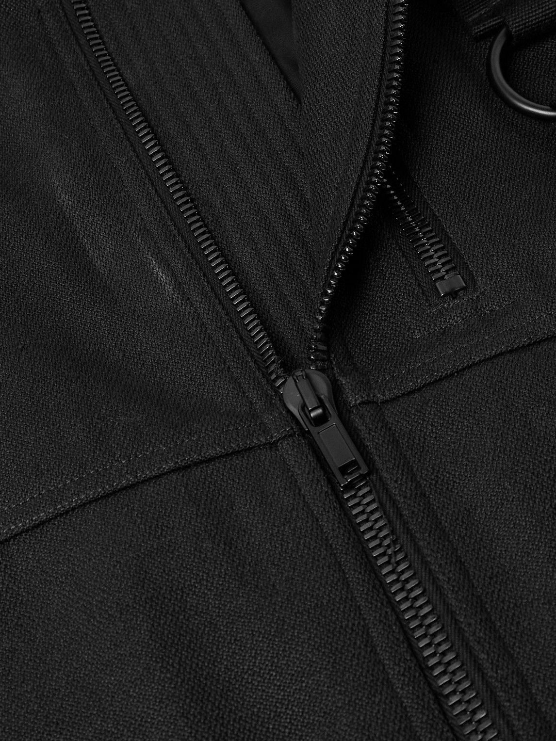 Rick Owens - Belted Linen and Wool-Blend Bomber Jacket - Black