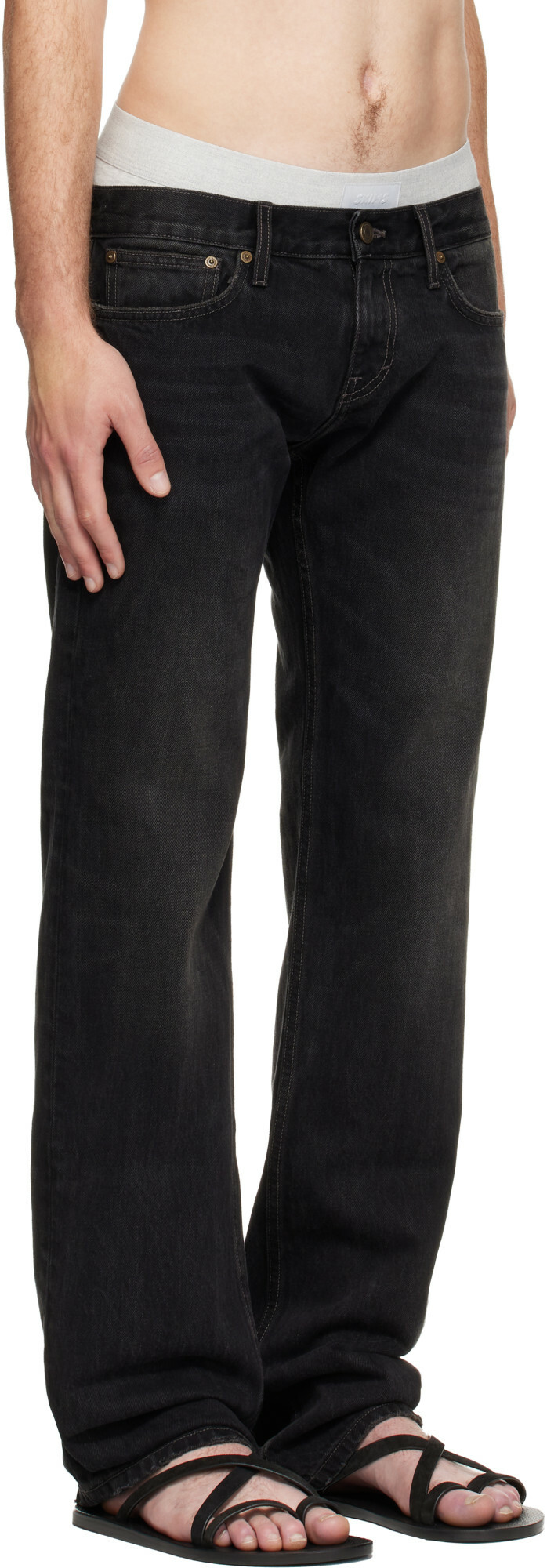 Raimundo Langlois Black Slim Straight Jeans