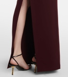 Roland Mouret Draped embellished cady corset dress