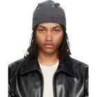 Marni Gray Wool & Cashmere Flower Beanie